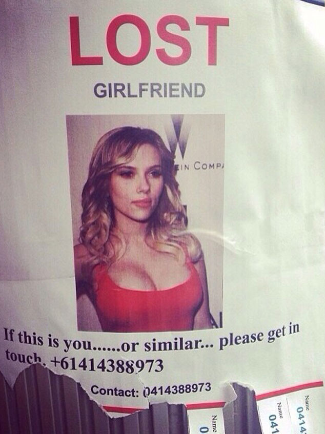 Scarlett Johansson, Lost Girlfriend Flyer Scarlett Johansson, Lost Girlfriend Flyer